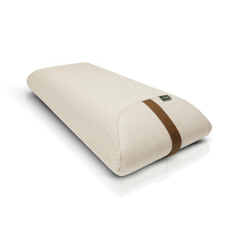 wellb envelope pillow filled with polyurethane foam in a linen and cotton cover in sand colour