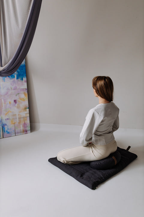 Meditation mat 2 in 1 - Graphite Sky - Be Natural