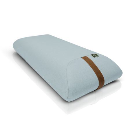 wellb envelope pillow filled with polyurethane foam in a linen and cotton cover in colour light grey