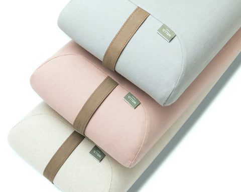 natural collection envelope pillows with linen and cotton cover in sand, grey and light pink